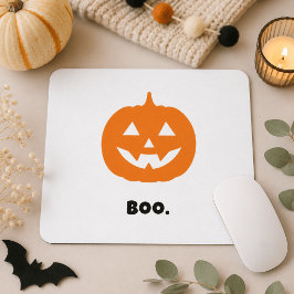 ミニマリストBOO. パンプキン - ミニマリストのハロウィン マウスパッド