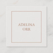 ミニマリストBrown幾何学コンサルタエレガントント スクエア名刺 (正面)