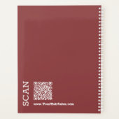 ミニマリストBurgundyホワイトスタイリストアポイントメント プランナー手帳 (裏面)