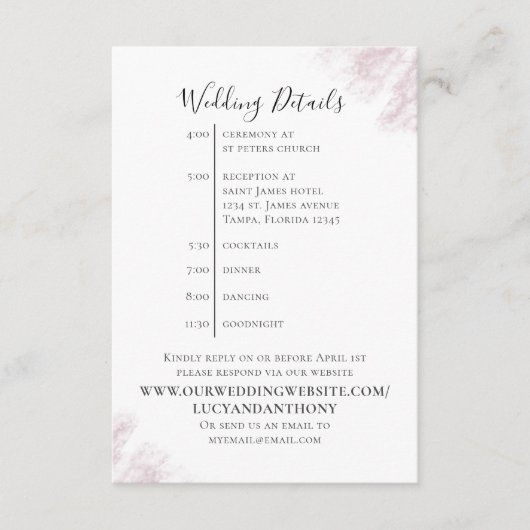 ミニマリストBurgundy詳細シンプルタイムライン エンクロージャーカード (正面)