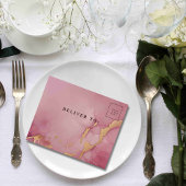 ミニマリストBurgundy金ゴールド水の色の写真ウェブサイト オールインワン招待状