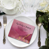 ミニマリストBurgundy金ゴールド水の色の写真ウェブサイト オールインワン招待状