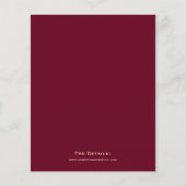 ミニマリストBurgundy BUDGET結婚式招待状 (裏面)