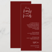 ミニマリストBurgundy、Place Settingサンキューカード プログラム (正面/裏面)