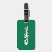 ミニマリストCaliforniaハッシュタグ – 自然インスパイア- ラゲッジタグ (正面縦)