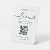 ミニマリストCapture the Love QRフォトハート 台座サイン (正面)