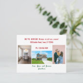 ミニマリストChic 3写真引っ越しました発表 ポストカード (スタンド正面)