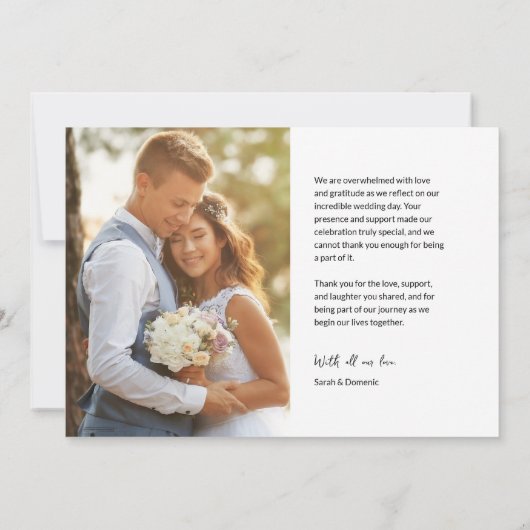 ミニマリストChic Script 結婚 Budgetの写真 招待状 (裏面)