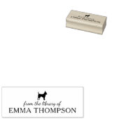 ミニマリストChihuahua犬のライブラリから、本 ラバースタンプ (押印)