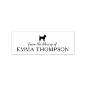 ミニマリストChihuahua犬のライブラリから、本 ラバースタンプ (インプリント)