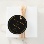 ミニマリストClassy Black & Green & 結婚金ゴールド フェイバータグ (インサイチュ)