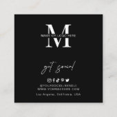 ミニマリストConnect With Us QRコードスキャン可能スクウェア スクエア名刺 (裏面)