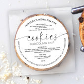 ミニマリストCookieラベルコテージベーカリーパッケージ ラウンドシール