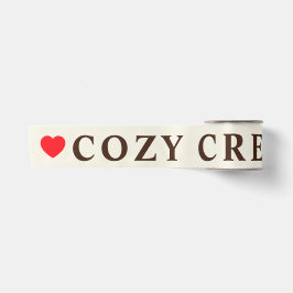 ミニマリストCozy Crew 2つのハートのカスタムデザイン サテンリボン
