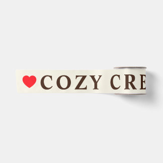 ミニマリストCozy Crew 2つのハートのカスタムデザイン サテンリボン