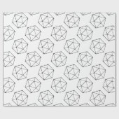 ミニマリストD20デザイン卓上ゲーマーギーク ラッピングペーパー (フラット)