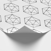 ミニマリストD20デザイン卓上ゲーマーギーク ラッピングペーパー (角)