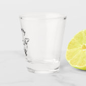 ミニマリストDachshund Art – あなたのテキスト、あなたのスタイル ショットグラス (右)