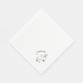 ミニマリストDachshund Art – あなたのテキスト、あなたのスタイル スタンダードランチョンナプキン (角)