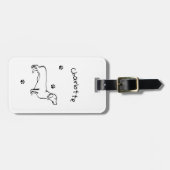 ミニマリストDachshund Art – あなたのテキスト、あなたのスタイル ラゲッジタグ (正面横)