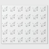 ミニマリストDachshund Art – あなたのテキスト、あなたのスタイル ラッピングペーパー (フラット)