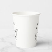 ミニマリストDachshund Art – あなたのテキスト、あなたのスタイル 紙コップ (右)