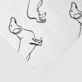 ミニマリストDachshund Art – あなたのテキスト、あなたのスタイル 薄葉紙 (詳細)
