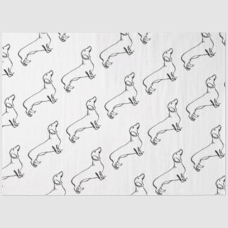 ミニマリストDachshund Art – あなたのテキスト、あなたのスタイル 薄葉紙
