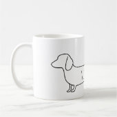 ミニマリストDachshund Wiener犬の名前 コーヒーマグカップ (左)