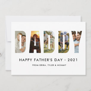 ミニマリストDADDYフォトコラージュ ハッピー父の日 カード