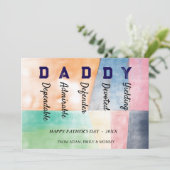 ミニマリストDADDY 父の日おめでとう  カード (スタンド正面)