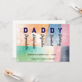 ミニマリストDADDY 父の日おめでとう  カード (正面/裏面インサイチュ)