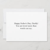 ミニマリストDADDY 父の日おめでとう  カード (裏面)