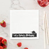 ミニマリストDino誕生日:ステゴサウルスデザイン スタンダードランチョンナプキン (インサイチュ)