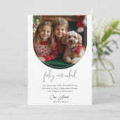 ミニマリストFeliz Navidadアーチフォトクリスマス シーズンカード (スタンド正面)