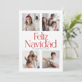 ミニマリストFeliz Navidadレッドカード カード (スタンド正面)