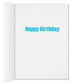 ミニマリストFilagreeハートグリーティングカード – 青 (内側 (右))