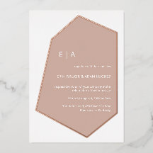 ミニマリストGeo Gem Dusty Pink結婚のバラ金ゴールド