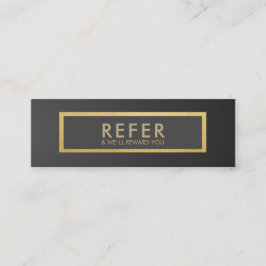 ミニマリストGreyBlackグラディエント金ゴールドラグジュアリー紹介 スキニー名刺