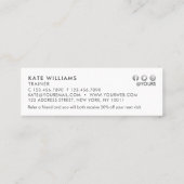 ミニマリストGreyBlackグラディエント金ゴールドラグジュアリー紹介 スキニー名刺 (裏面)