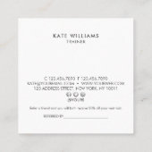 ミニマリストGreyBlackグラディエント金ゴールドラグジュアリー紹介 スクエア名刺 (裏面)