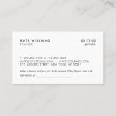 ミニマリストGreyBlackグラディエント金ゴールドラグジュアリー紹介 名刺 (裏面)