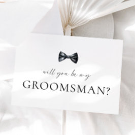 ミニマリストGroomsman提案書カード 招待状