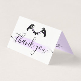 ミニマリストHands Moonロゴ顧客サンキューカード