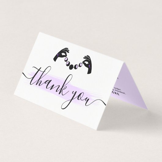 ミニマリストHands Moonロゴ顧客サンキューカード (正面)