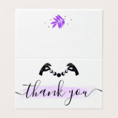 ミニマリストHands Moonロゴ顧客サンキューカード (外部フラット)