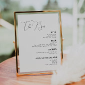 ミニマリストHandscript結婚のドリンクバーメニュー ポスター