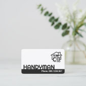ミニマリストHANDYMANレイヤーホーム修理 名刺 (スタンド正面)
