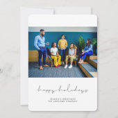 ミニマリストHappy Holidaysビジネス企業の写真 シーズンカード (正面)
