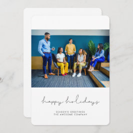ミニマリストHappy Holidaysビジネス企業の写真 シーズンカード